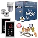 Executive 12KW QuickStart ACU-Steam Bath Generator Package with Built-in Auto Drain in Polished Chrome | Steam Generator Kit with Dual Control Panel Steamheads 240V | SS-EXT1200CH-A