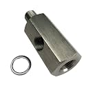 STEBER 1/8 NPT Stainless Steel Oil Pressure Sensor Tee Fitting with Side Port