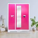Steel Almirah 3 Door Wardrobe with Mirror-3