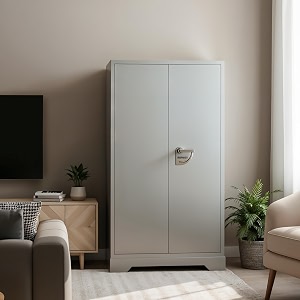 steel berow 2 door almirah for clothes  1-year warranty with 5 shelves multipurpose almirah for bedroom cabinet  wardrobe rack closest 1 door hanging amp letter box storage metal bero 36 in ash