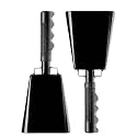 Steel Cow Bells for Sporting Events: 8 Inch Large Cowbells Noise Makers