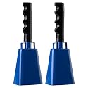 Steel Cow Bells for Sporting Events: Hand Percussion Cowbells Noise Makers