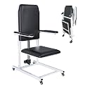 Steel Electric Lift Chair, Support 500 LBS Floor Lift with Advanced Wheels & PU Cushion for Elderly, Helps Stand from Floor Seat Belts & Handrails, Suitable for Home, Care Facilities Use