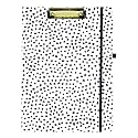 Steel Mill & Co. Cute Clipboard Folio with Notepad, Black Dots