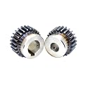 Steel quenching sprocket 未处理 1pc 2 Modules 12/14/15/16/17/18/19/20/21/22/23/24/25/26/27/28T Quenching Carbon Steel Spur Gear with Stepped Boss for Motor,(2 Modulus 14 Teeth,Bore 14 Keyway 5mm)
