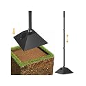 Steel Tamper 10"x10" with 49"Handle, Ground Tamper Tool Fillable Steel Base