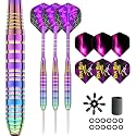 Steel Tip Darts Set,3 Pack Professional Steel Tip Dart Set 22g Darts Set with Dart Flights and Dart Shafts and Accessories