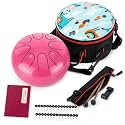 Steel Tongue Drum with Carrying Case: 6 Inch 8 Notes Rain Drum for Outside