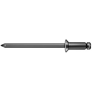 steel zinc plated open end blind rivet wsteel mandral countersunk head 316 body diameter251-375 grip range 0575 max length 100 piece box