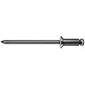 Steel Zinc Plated Open End Blind Rivet w/Steel Mandral, Countersunk Head, 3/16 Body Diameter.251-.375 Grip Range, 0.575 Max. Length, 100 Piece Box