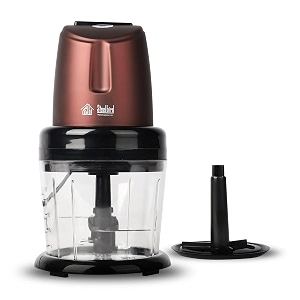 steelbird huracan - 300 watts electric chopper with copper motor chop mince puree whisk 800 ml capacity one touch operation maroon  one year warranty 