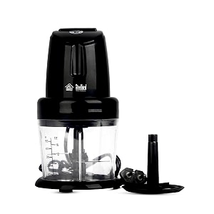 steelbird huracan - 300 watts electric chopper with copper motor chop mince puree whisk 800 ml capacity one touch operation black one year warranty 