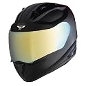Steelbird SA-1 7Wings Aeronautics ISI Certified Full Face Helmet for Men and Women with Chrome Visor