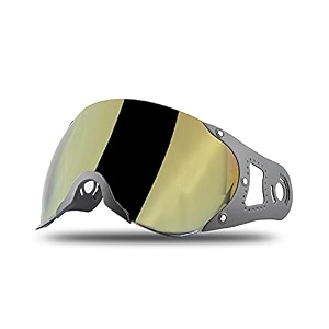 steelbird sb-27 helmet visor compatible for all sb-27 model helmets chrome gold visor