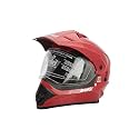 Steelbird ABS Plastic SB-42 Bang Motocross Cherry Red with Double Visor, 600mm