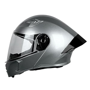 steelbird sba-20 7wings isi certified flip-up helmet with black spoiler for men and women