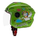 Steelbird SBA-6 Unicorn ISI Certified Open Face Graphic Helmet for Women and Kids