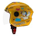 Steelbird SBA-6 Unicorn ISI Certified Open Face Graphic Helmet for Women and Kids