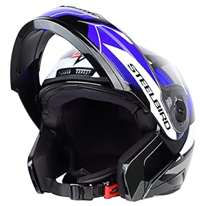 steelbird sba-7 huracan isi certified flip-up helmet for men and women