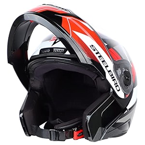 steelbird sba-7 huracan isi certified flip-up helmet for men and women