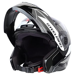 steelbird sba-7 huracan isi certified flip-up helmet for men and women