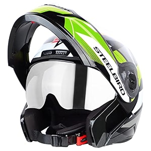 steelbird sba-7 huracan isi certified flip-up helmet for men and women with inner sun shield