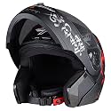 Steelbird Sba-7 Mahadev Isi Certified Motorcycling Flip-Up Helmet For Men And Women (Matt Black Red, Large 600 Mm)