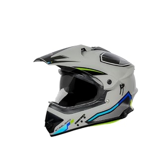 steelbird sbh-13 racer bluetooth off road isi certified motocross double visor full face helmet outer clear visor and inner smoke sun shield