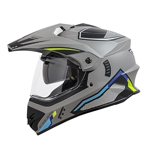 steelbird sbh-13 racer bluetooth off road isi certified motocross double visor full face helmet outer clear visor and inner smoke sun shield