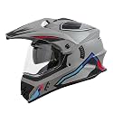 Steelbird SBH-13 Racer Bluetooth Off Road ISI Certified Motocross Double Visor Full Face Helmet Outer Clear Visor and Inner Smoke Sun Shield