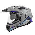 Steelbird SBH-13 Racer Bluetooth Off Road ISI Certified Motocross Double Visor Full Face Helmet Outer Clear Visor and Inner Smoke Sun Shield