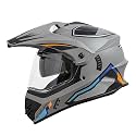 Steelbird SBH-13 Racer Bluetooth Off Road ISI Certified Motocross Double Visor Full Face Helmet Outer Clear Visor and Inner Smoke Sun Shield