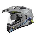 Steelbird SBH-13 Racer Bluetooth Off Road ISI Certified Motocross Double Visor Full Face Helmet Outer Clear Visor and Inner Smoke Sun Shield