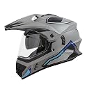 Steelbird SBH-13 Racer Bluetooth Off Road ISI Certified Motocross Double Visor Full Face Helmet Outer Clear Visor and Inner Smoke Sun Shield