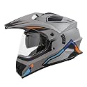 Steelbird SBH-13 Racer Off Road ISI Certified Motocross Double Visor Full Face Graphic Helmet Outer Clear Visor and Inner Smoke Sun Shield