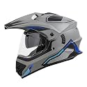 Steelbird SBH-13 Racer Off Road ISI Certified Motocross Double Visor Full Face Graphic Helmet Outer Clear Visor and Inner Smoke Sun Shield