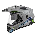 Steelbird SBH-13 Racer Off Road ISI Certified Motocross Double Visor Full Face Graphic Helmet Outer Clear Visor and Inner Smoke Sun Shield
