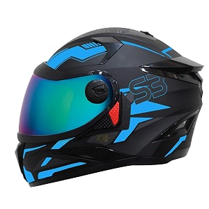 steelbird sbh-17 terminator isi certified matt finish full face graphic helmet