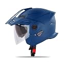 Steelbird Sbh-23 Gt Plus Open Face Isi Certified Motorcycling Helmet with Inner Sun Shield with Skull Cap