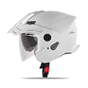 Steelbird Sbh-23 Gt Plus Open Face Isi Certified Motorcycling Helmet with Inner Sun Shield with Skull Cap