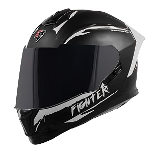 steelbird sbh-57 fighter f2 isi and dot certified full face helmet for men and women with inner silver sun shield