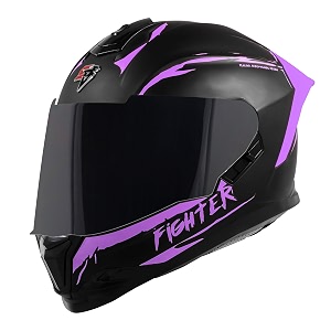 steelbird sbh-57 fighter f2 isi and dot certified full face helmet for men and women with inner silver sun shield