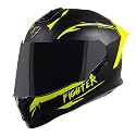 Steelbird SBH-57 Fighter F2 ISI and DOT Certified Full Face Helmet for Men and Women with Inner Silver Sun Shield