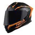 Steelbird SBH-57 Fighter F2 ISI and DOT Certified Full Face Helmet for Men and Women with Inner Silver Sun Shield