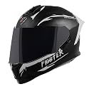Steelbird SBH-57 Fighter F2 ISI and DOT Certified Full Face Helmet for Men and Women with Inner Silver Sun Shield