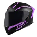 Steelbird SBH-57 Fighter F2 ISI and DOT Certified Full Face Helmet for Men and Women with Inner Silver Sun Shield