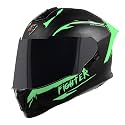 Steelbird SBH-57 Fighter F2 ISI and DOT Certified Full Face Helmet for Men and Women with Inner Silver Sun Shield