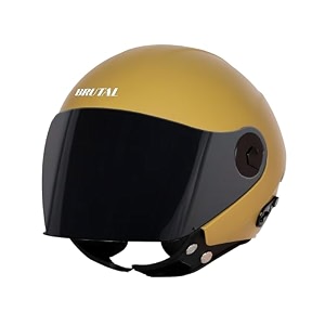 steelbird sbh-64 brutal plus reflector isi certified open face helmet for men and women with extra smoke visor with skull cap