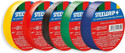 Steelgrip PVC Tape Self Adhesive PVC Electrical Insulation Tape Pack Of 5 (Black, Red, Green, Blue, Yellow)