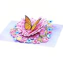 Steelhill 3D Pop Up Cards,Flower Greeting Cards for Women,Valentines Day Gifts Cards for Kids School,Card with Envelope for Mother's Day Thinking of You Card for Wife,Girlfriend(Flower card)